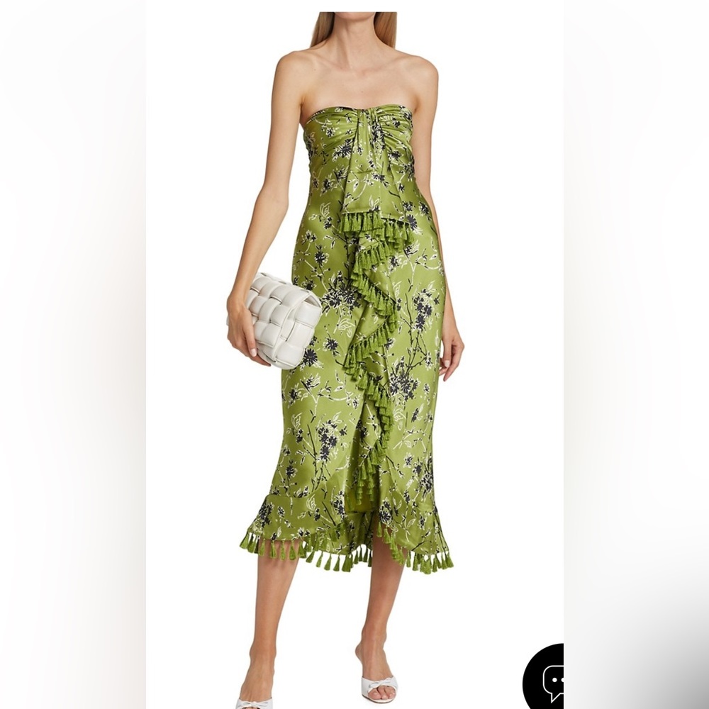 Cing à Sept
Wildflower Elise Silk Strapless Tassel Dress